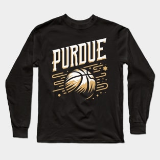 PURDUE Basketball Tribute - Basketball Purdure University Design Purdue Tribute - Basket Ball Player Long Sleeve T-Shirt